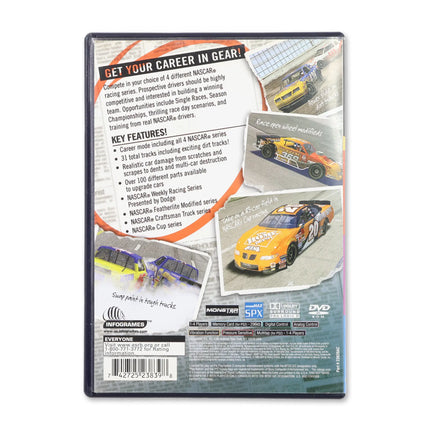 NASCAR Dirt to Daytona for Sony PlayStation 2 - Case back cover - Product gallery.