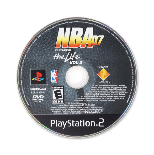 NBA 07 Featuring The Life Vol 2 for Sony PlayStation 2 - Disc front with label - Game only.