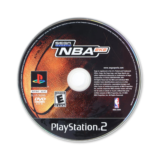 NBA 2K2 for Sony PlayStation 2 - Disc front with label - Game only.