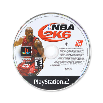 NBA 2K6 for Sony PlayStation 2 - Disc front with label - Game only.