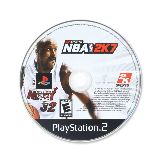 NBA 2K7 for Sony PlayStation 2 - Disc front with label - Game only.