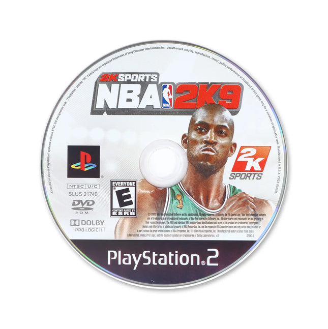 NBA 2K9 for Sony PlayStation 2 - Disc front with label - Game only.
