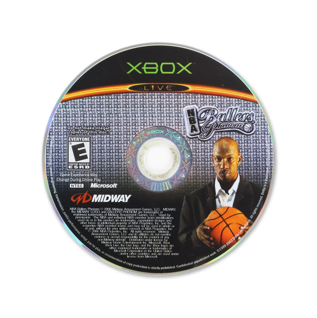 NBA Ballers Phenom for Microsoft Xbox - Disc front with label - Game only.