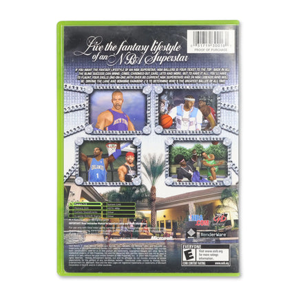 NBA Ballers for Microsoft Xbox - Case back cover - Product gallery.