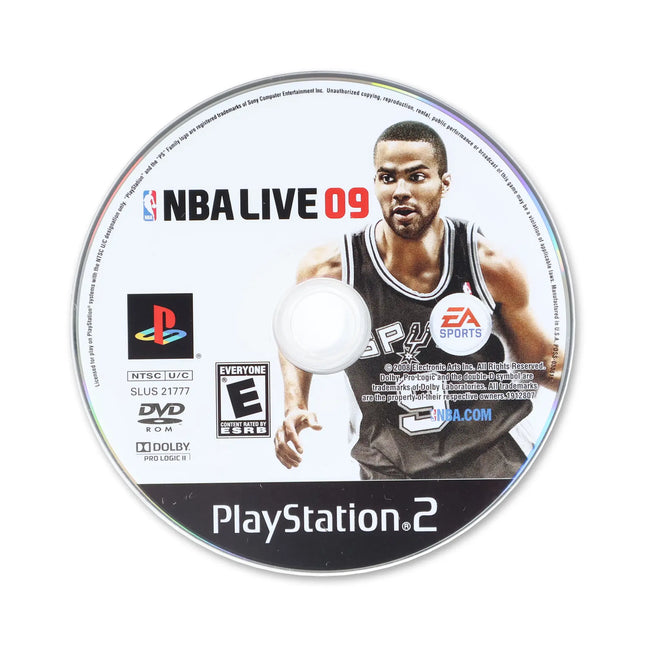 NBA Live 09 for Sony PlayStation 2 - Disc front with label - Game only.