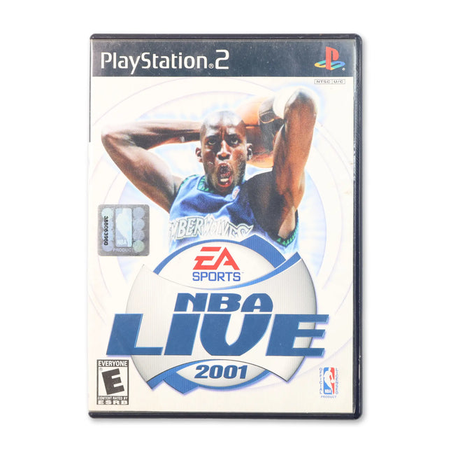 NBA Live 2001 for Sony PlayStation 2 - Case front cover - Complete in box or case and game.