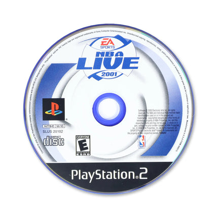 NBA Live 2001 for Sony PlayStation 2 - Disc front with label - Game only.