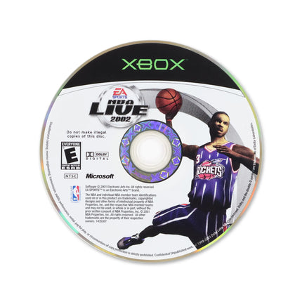 NBA Live 2002 for Microsoft Xbox - Disc front with label - Game only.