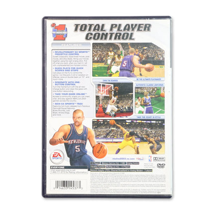 NBA Live 2003 for Sony PlayStation 2 - Case back cover - Product gallery.