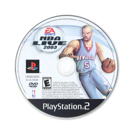 NBA Live 2003 for Sony PlayStation 2 - Disc front with label - Game only.