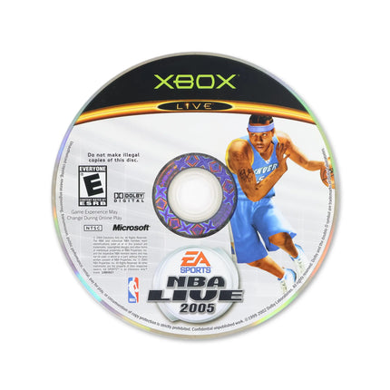NBA Live 2005 for Microsoft Xbox - Disc front with label - Game only.
