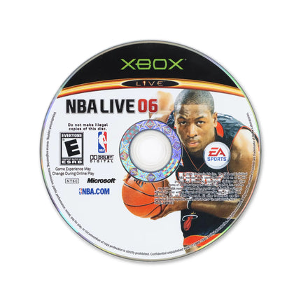 NBA Live 2006 for Microsoft Xbox - Disc front with label - Game only.