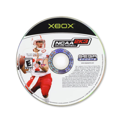 NCAA College Football 2K3 for Microsoft Xbox - Disc front with label - Game only.