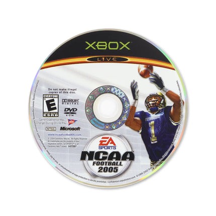 NCAA Football 2005 for Microsoft Xbox - Disc front with label - Game only.