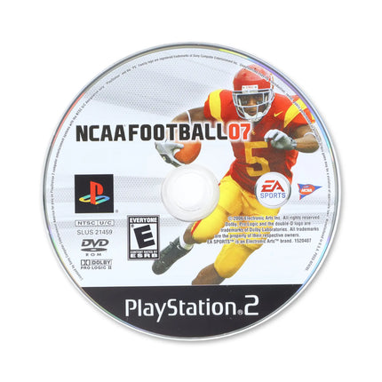 NCAA Football 2007 for Sony PlayStation 2 - Disc front with label - Game only.