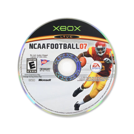 NCAA Football 2007 for Microsoft Xbox - Disc front with label - Game only.