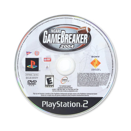 NCAA Gamebreaker 2004 for Sony PlayStation 2 - Disc front with label - Game only.