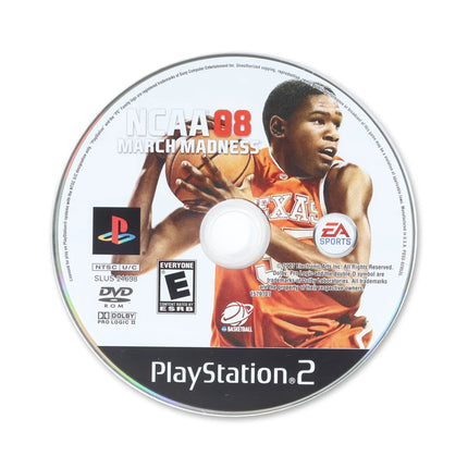 NCAA March Madness 08 for Sony PlayStation 2 - Disc front with label - Game only.