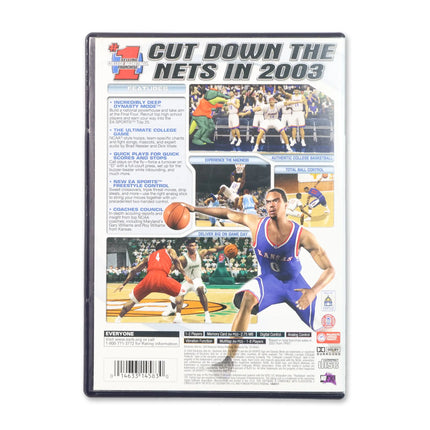 NCAA March Madness 2003 for Sony PlayStation 2 - Case back cover - Product gallery.