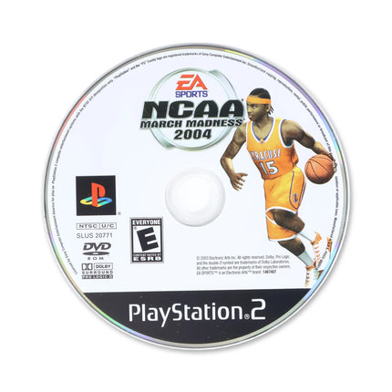NCAA March Madness 2004 for Sony PlayStation 2 - Disc front with label - Game only.