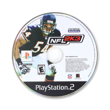 NFL 2K3 for Sony PlayStation 2 - Disc front with label - Game only.