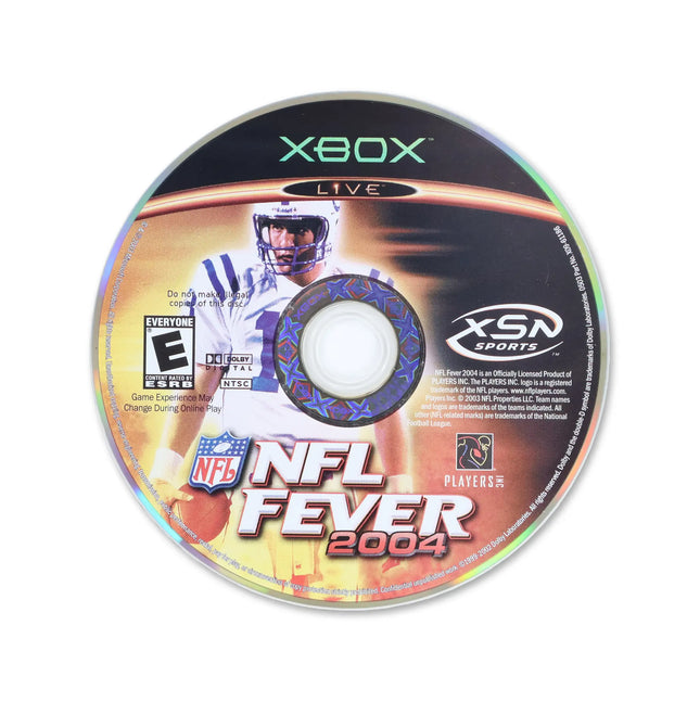 NFL Fever 2004 for Microsoft Xbox - Disc front with label - Game only.