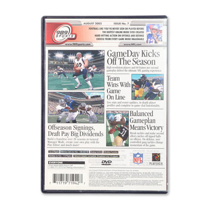 NFL Gameday 2003 for Sony PlayStation 2 - Case back cover - Product gallery.