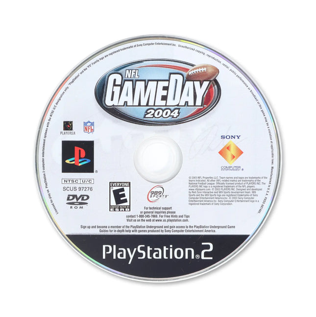 NFL Gameday 2004 for Sony PlayStation 2 - Disc front with label - Game only.