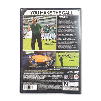 NFL Head Coach for Sony PlayStation 2 - Case back cover - Product gallery.