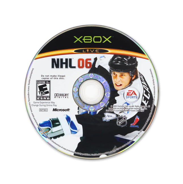 NHL 06 for Microsoft Xbox - Disc front with label - Game only.