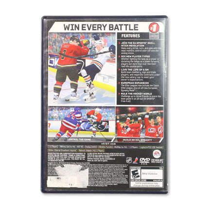 NHL 07 for Sony PlayStation 2 - Case back cover - Product gallery.