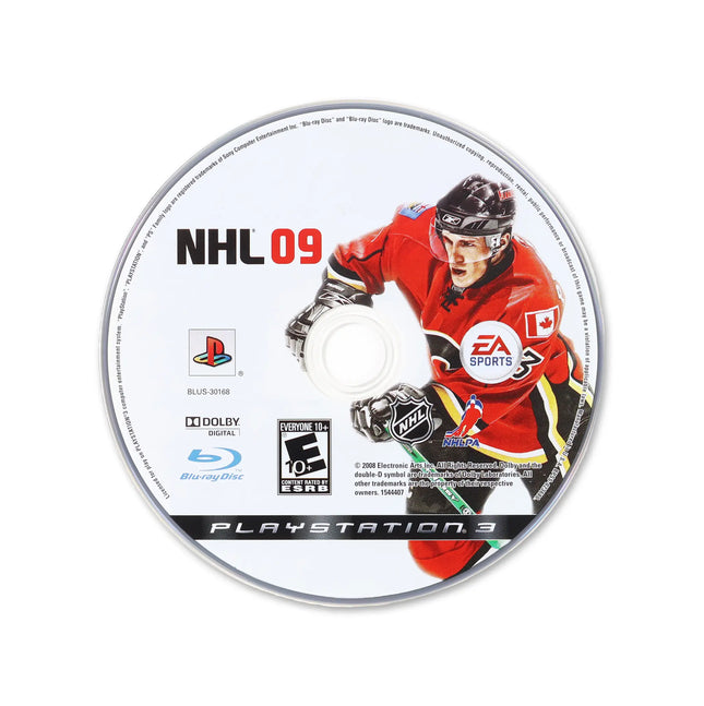 NHL 09 for PlayStation 3 - Cartridge front with label - Game only.
