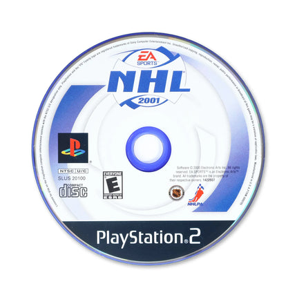 NHL 2001 for Sony PlayStation 2 - Disc front with label - Game only.