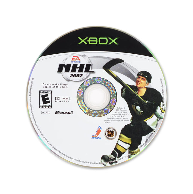 NHL 2002 for Microsoft Xbox - Disc front with label - Game only.