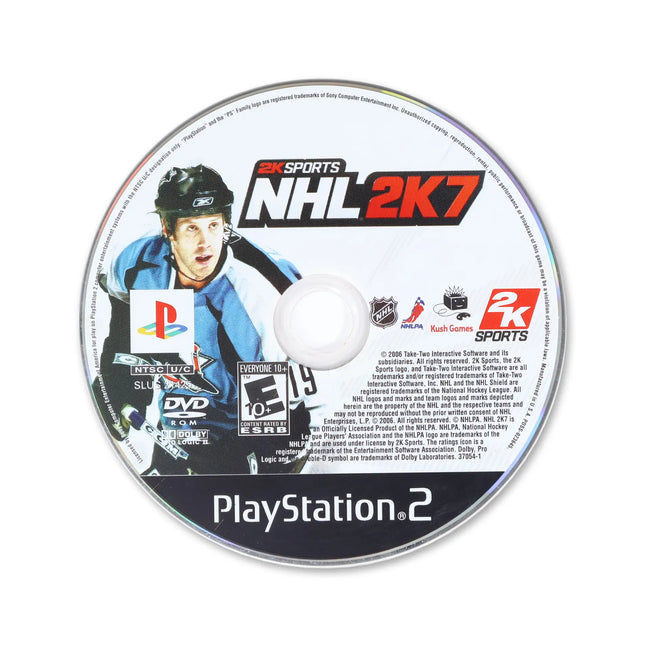 NHL 2K7 for Sony PlayStation 2 - Disc front with label - Game only.
