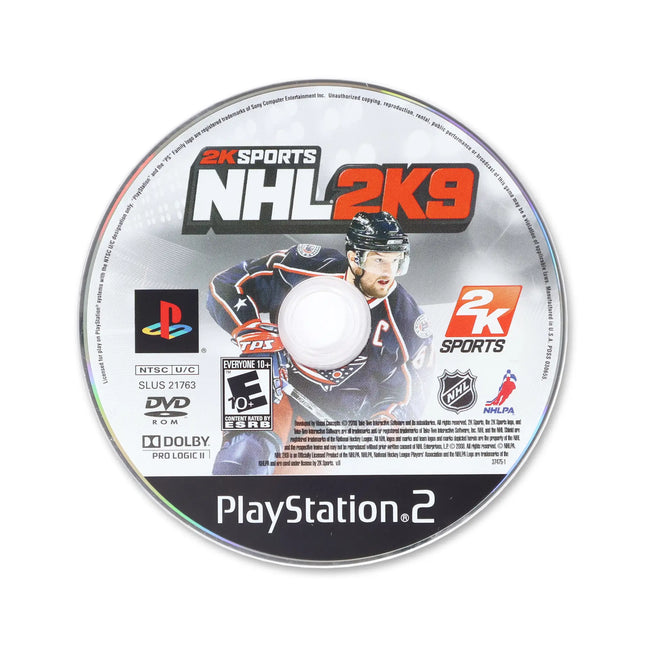 NHL 2K9 for Sony PlayStation 2 - Disc front with label - Game only.
