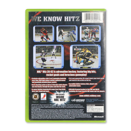 NHL Hitz 2002 for Microsoft Xbox - Case back cover - Product gallery.