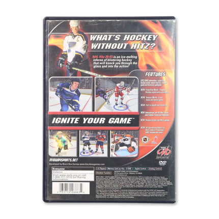 NHL Hitz 2003 for Sony PlayStation 2 - Case back cover - Product gallery.