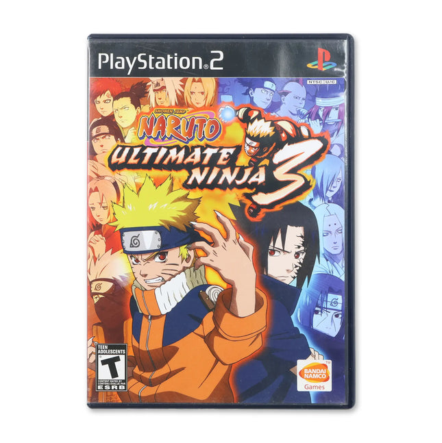 Naruto Ultimate Ninja 3 for Sony PlayStation 2 - Case front cover - Complete in box or case and game.