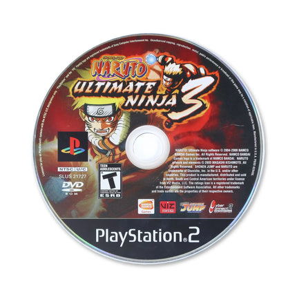 Naruto Ultimate Ninja 3 for Sony PlayStation 2 - Disc front with label - Game only.