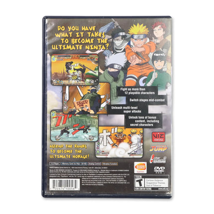 Naruto Ultimate Ninja for Sony PlayStation 2 - Case back cover - Product gallery.