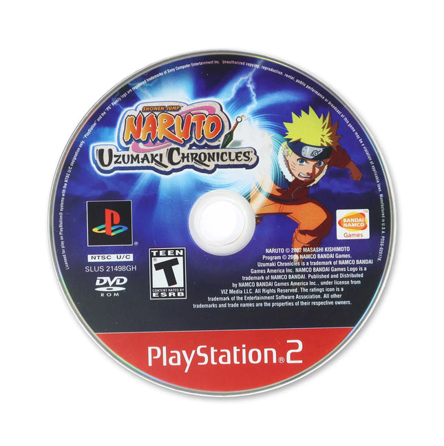 Naruto Uzumaki Chronicles [Greatest Hits] for Sony PlayStation 2 - Disc front with label - Game only.