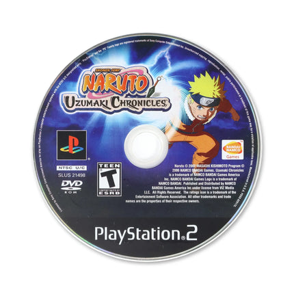 Naruto Uzumaki Chronicles for Sony PlayStation 2 - Disc front with label - Game only.