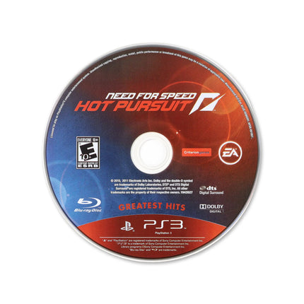 Need For Speed: Hot Pursuit [Greatest Hits] for PlayStation 3 - Cartridge front with label - Game only.