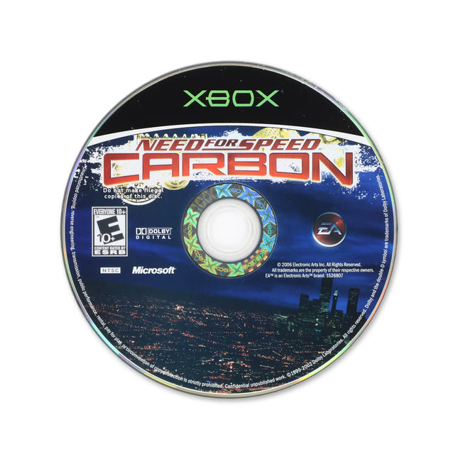 Need for Speed Carbon for Microsoft Xbox - Disc front with label - Game only.