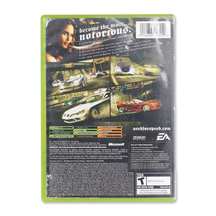 Need for Speed Most Wanted for Microsoft Xbox - Case back cover - Product gallery.