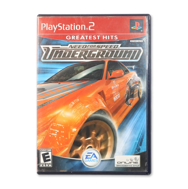 Need for Speed Underground [Greatest Hits] for Sony PlayStation 2 - Case front cover - Complete in box or case and game.