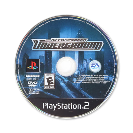 Need for Speed Underground for Sony PlayStation 2 - Disc front with label - Game only.