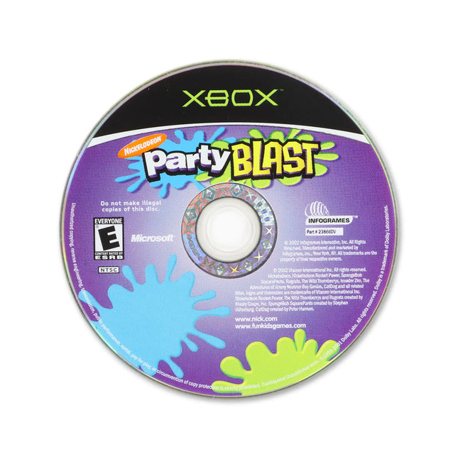 Nickelodeon Party Blast for Microsoft Xbox - Disc front with label - Game only.