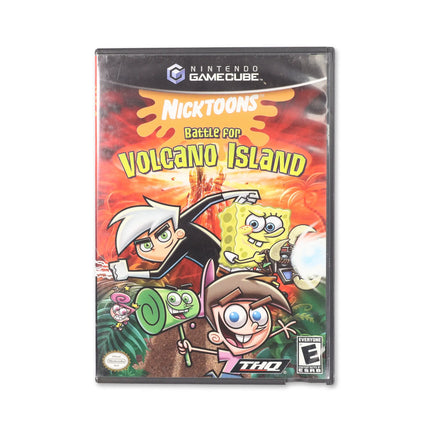 Nicktoons Battle for Volcano Island for Nintendo GameCube - Case front cover - Complete in box or case and game.